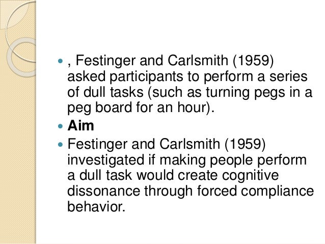 festinger and carlsmith