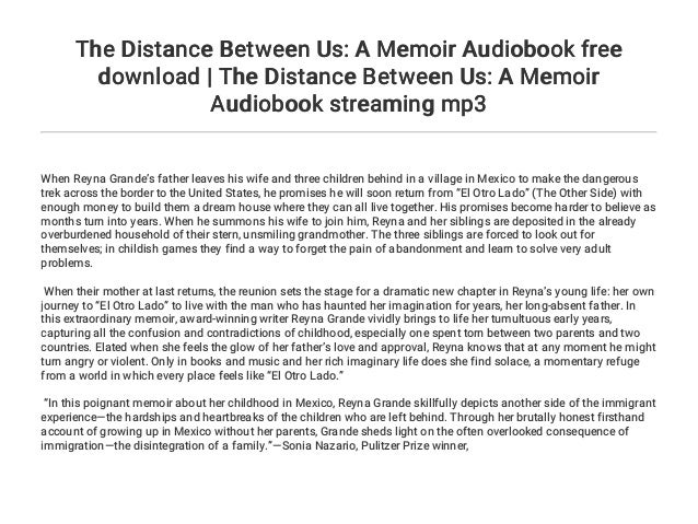 The Distance Between Us: A Memoir Audiobook free download ...