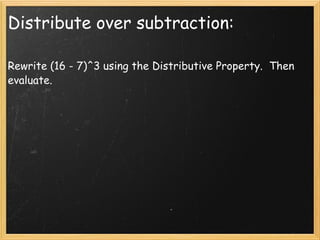 The distributive property | PPT