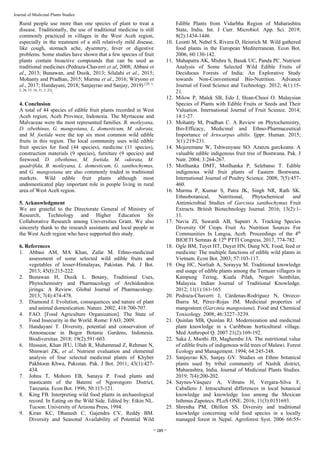 The diversity of wild edible fruit plants and traditional knowledge in ...