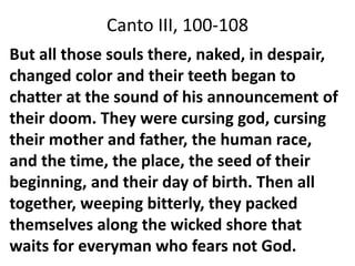 Dante's Inferno Canto 3: Summary & Quotes - Video & Lesson