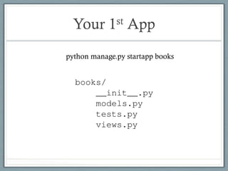 The Django Book chapter 5 Models | PPT