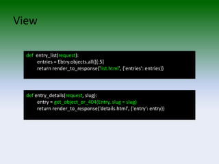The Django Web Application Framework 2