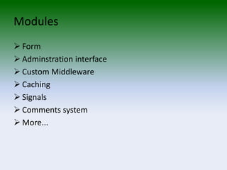 The Django Web Application Framework 2