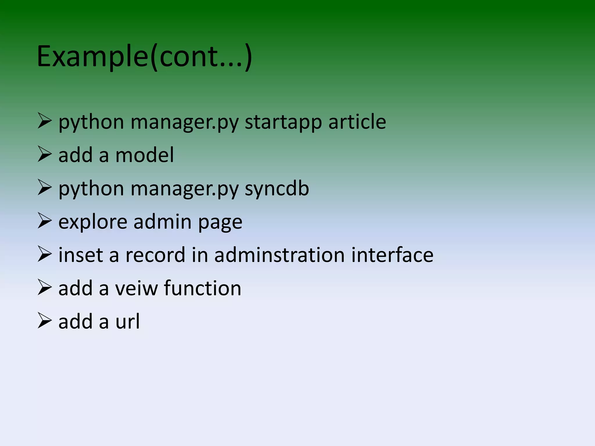 The Django Web Application Framework 2