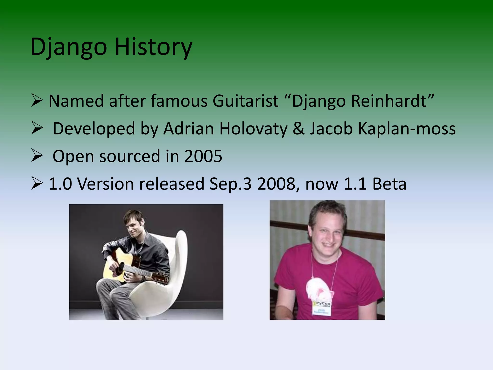 The Django Web Application Framework 2