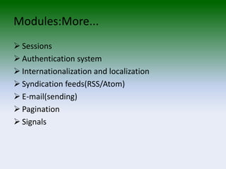 The Django Web Application Framework 2