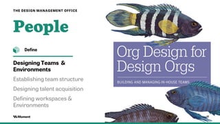 People
16
Designing Teams &
Environments
Establishing team structure
Designing talent acquisition
Defining workspaces &
En...