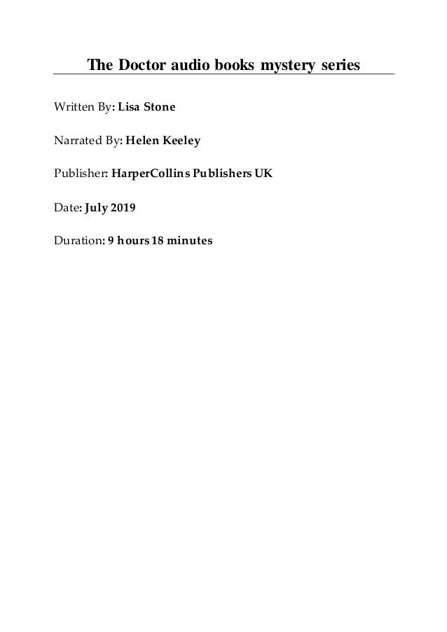 The Doctor Audio Books Mystery Series