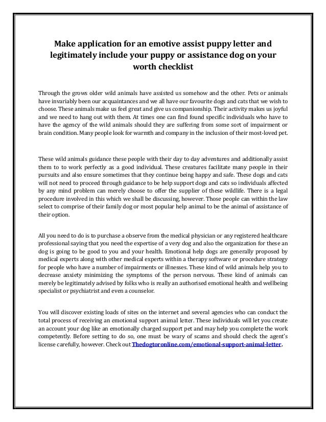 thedogtoronline com emotional support animal letter emotional support dog letter