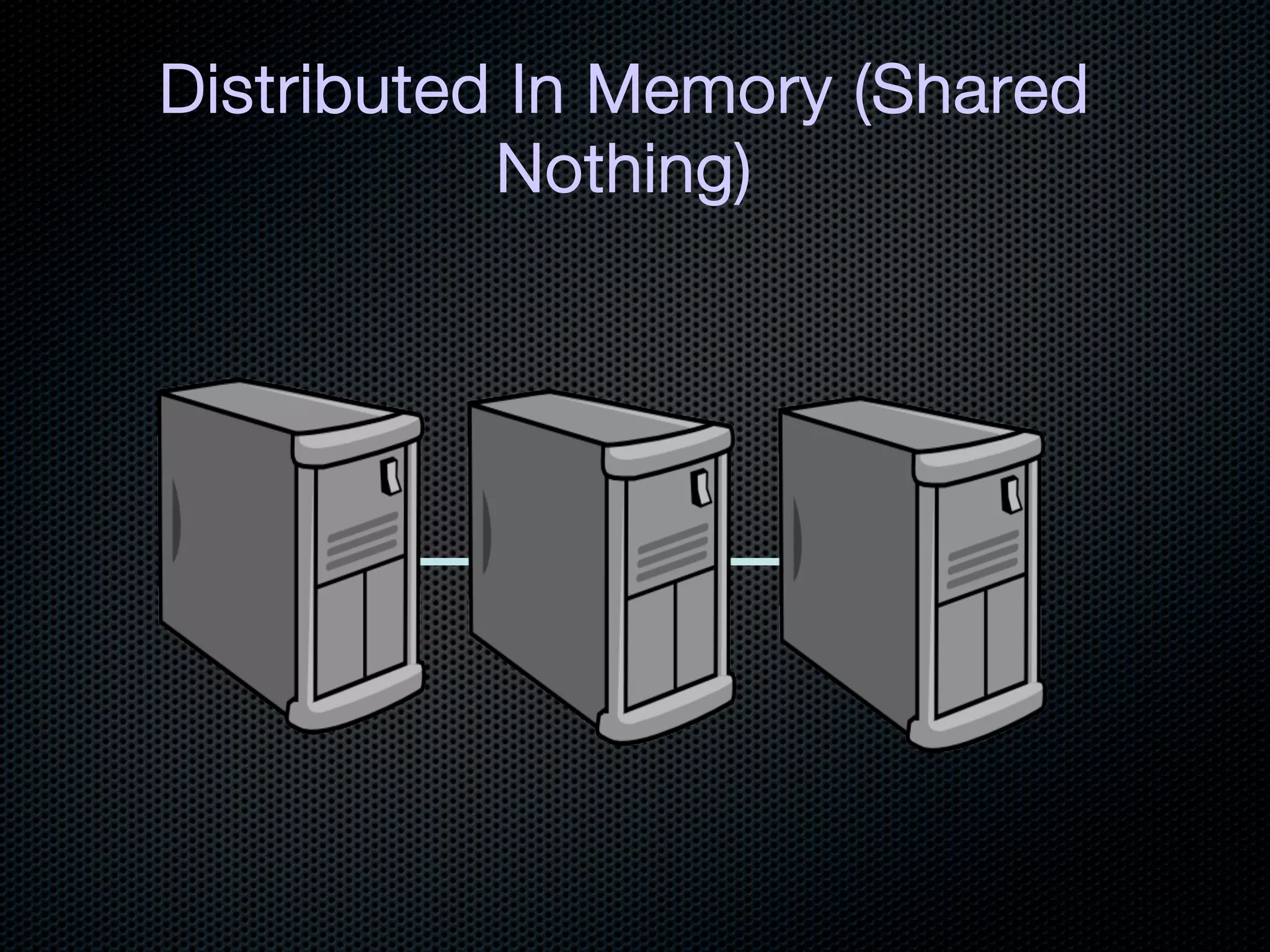 Distributed In Memory (Shared
           Nothing)
 