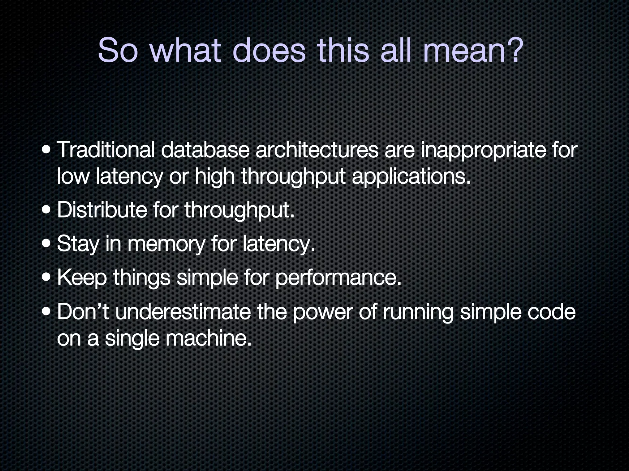 So what does this all mean?
 