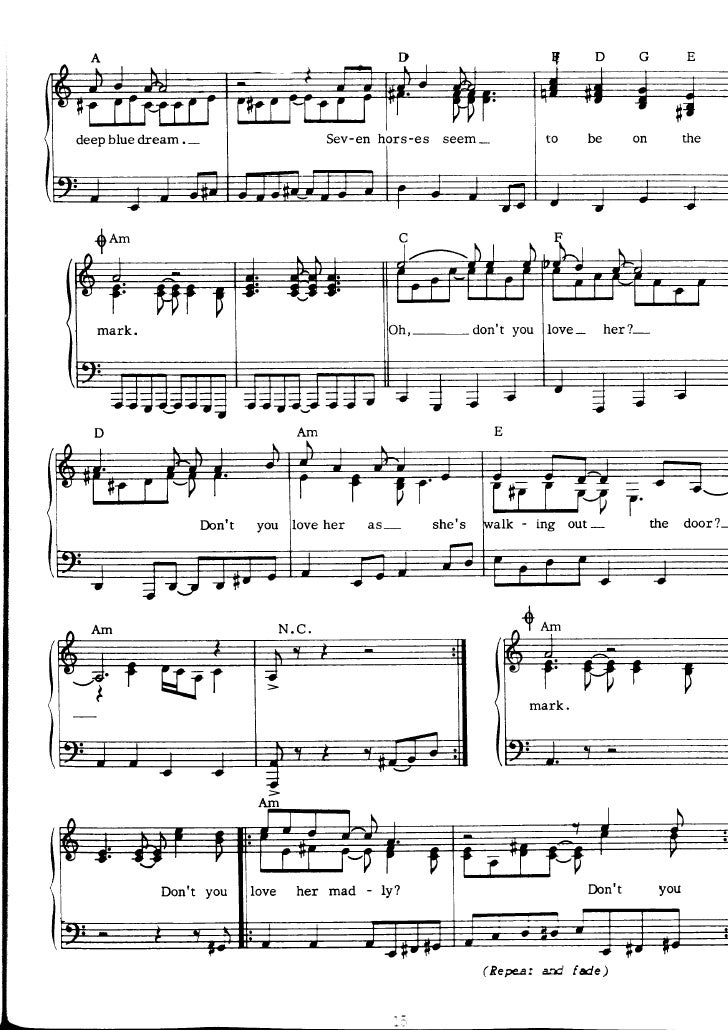 The Doors L A Woman Music Sheet