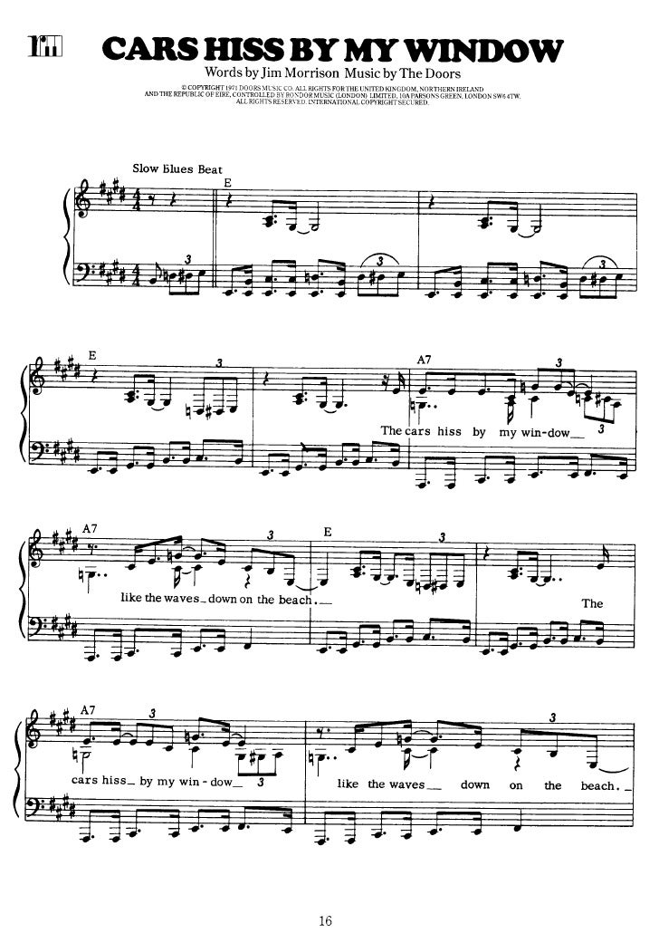 the doors l a woman music sheet luck be a lady sheet music