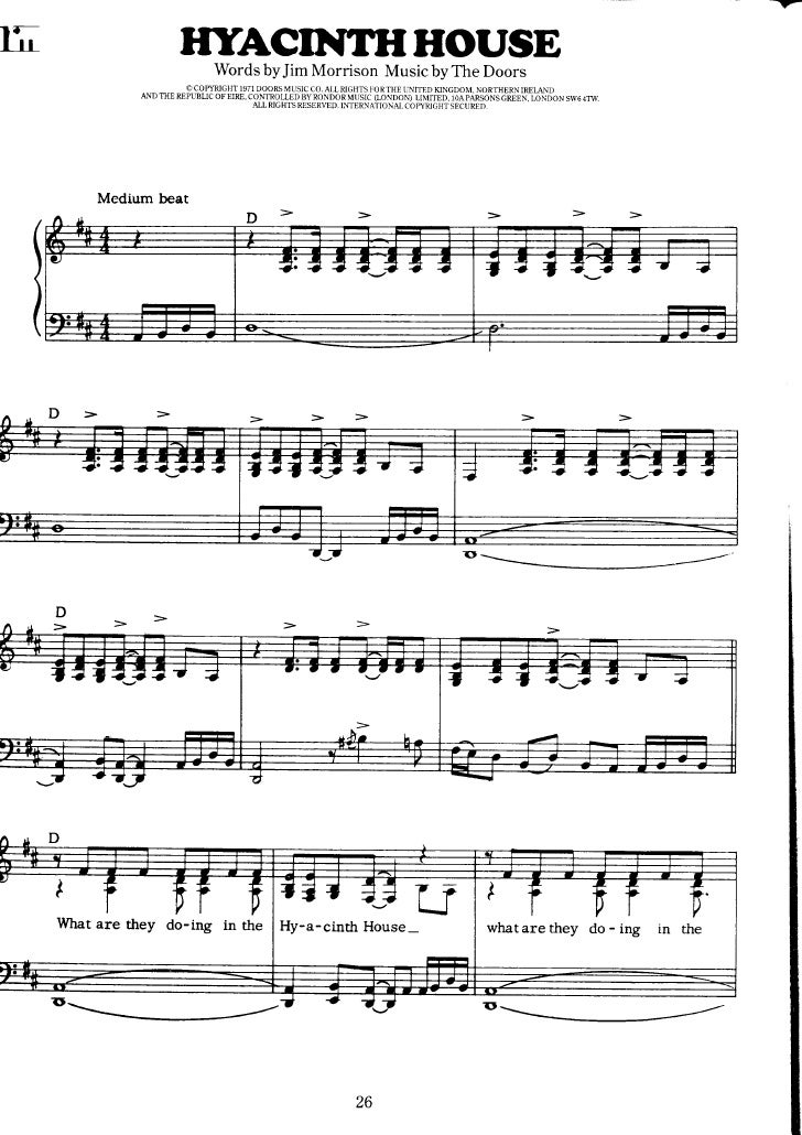 The Doors L A Woman Music Sheet