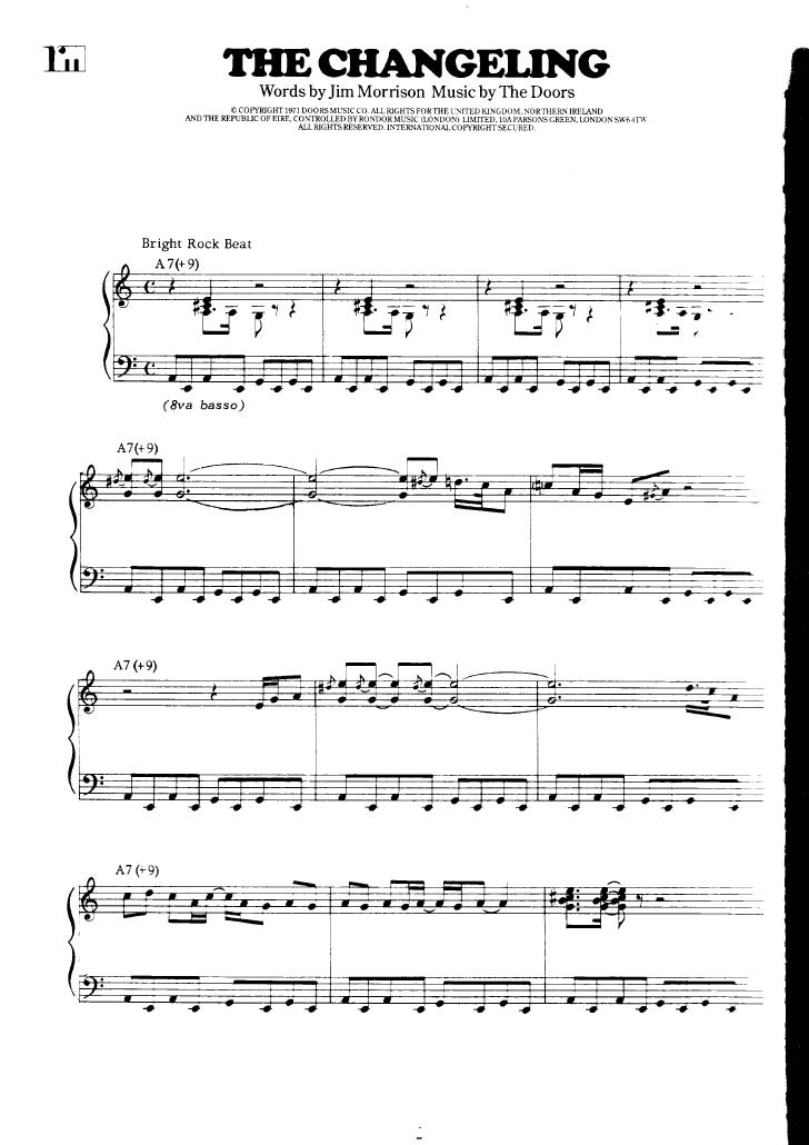 The Doors L A Woman Music Sheet