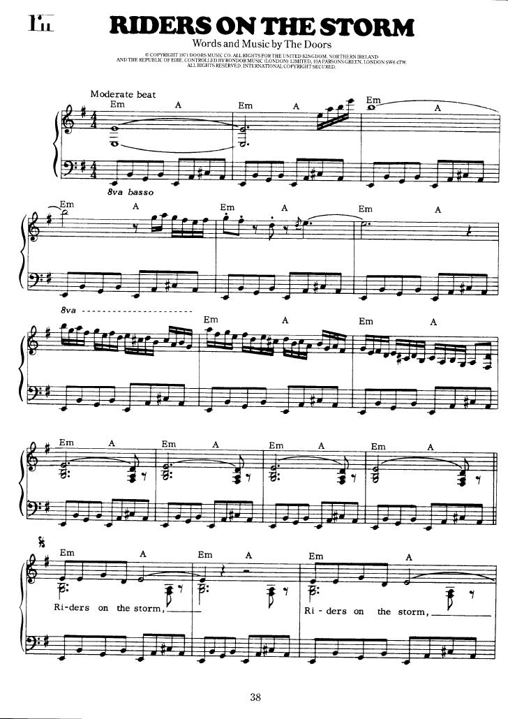 The Doors L A Woman Music Sheet