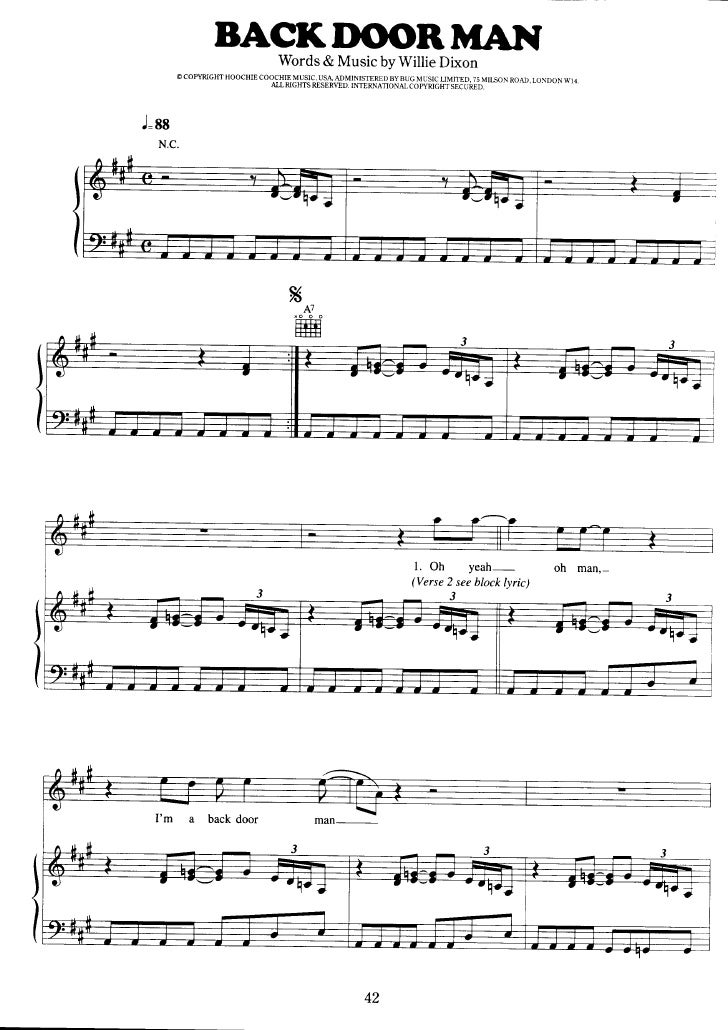 The Doors L A Woman Music Sheet