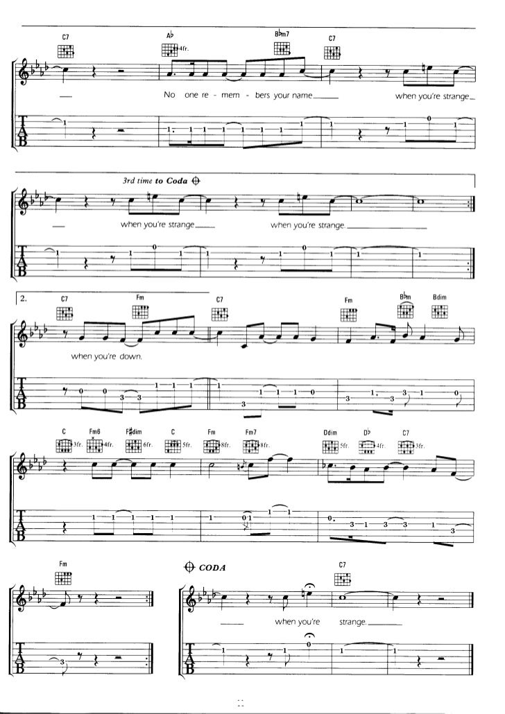 The Doors Supertab For Guitar Music Sheet