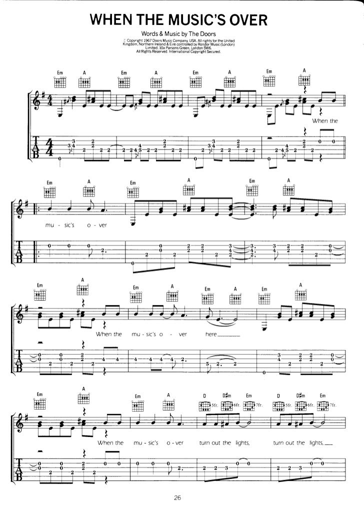 The Doors Supertab For Guitar Music Sheet