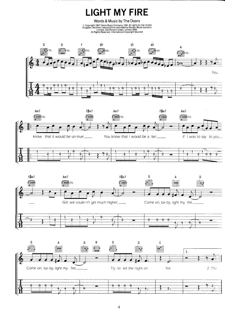 The Doors Supertab For Guitar Music Sheet
