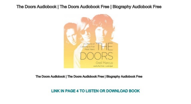 The Doors Audiobook The Doors Audiobook Free Biography Audiobook