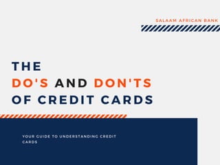 The Do's and Don'ts of Credit Cards 