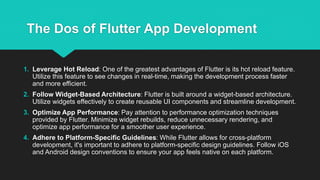 The Dos and Don'ts of Flutter App Development to Ensure Success | PPT