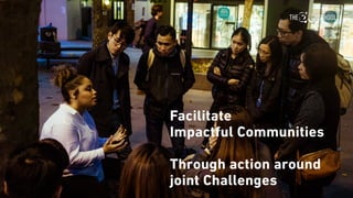 Facilitate
Impactful Communities
Through action around
joint Challenges
 