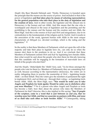 The Doubts Regarding the Ruling of Democracy In Islām | PDF