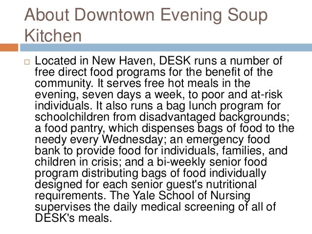 The Downtown Evening Soup Kitchen