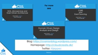 @jeppec
For more
see
Blog: https://cramonblog.wordpress.com/
Homepage: http://cloudcreate.dk/
Twitter: @jeppec
 