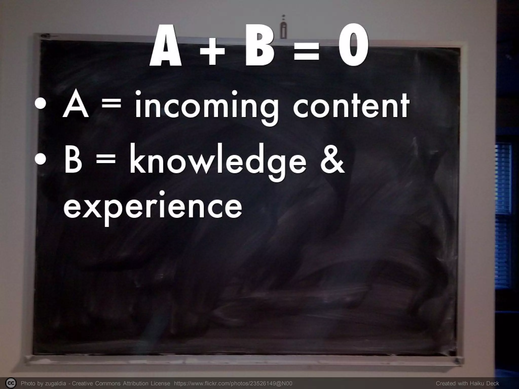 Photo by zugaldia - Creative Commons Attribution License https://www.flickr.com/photos/23526149@N00 Created with Haiku Deck
 