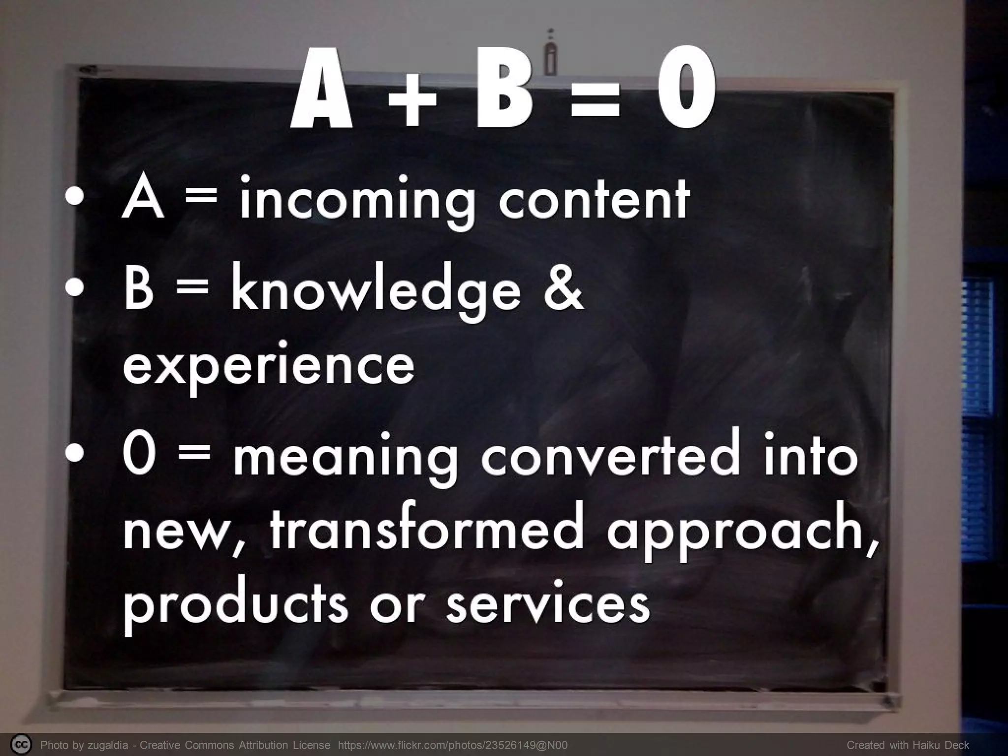 Photo by zugaldia - Creative Commons Attribution License https://www.flickr.com/photos/23526149@N00 Created with Haiku Deck
 