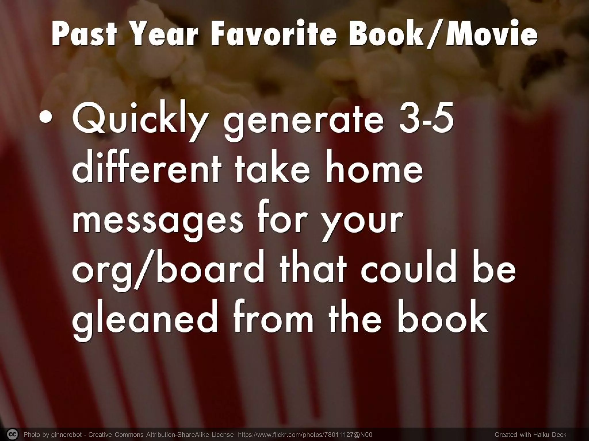 Photo by ginnerobot - Creative Commons Attribution-ShareAlike License https://www.flickr.com/photos/78011127@N00 Created with Haiku Deck
 