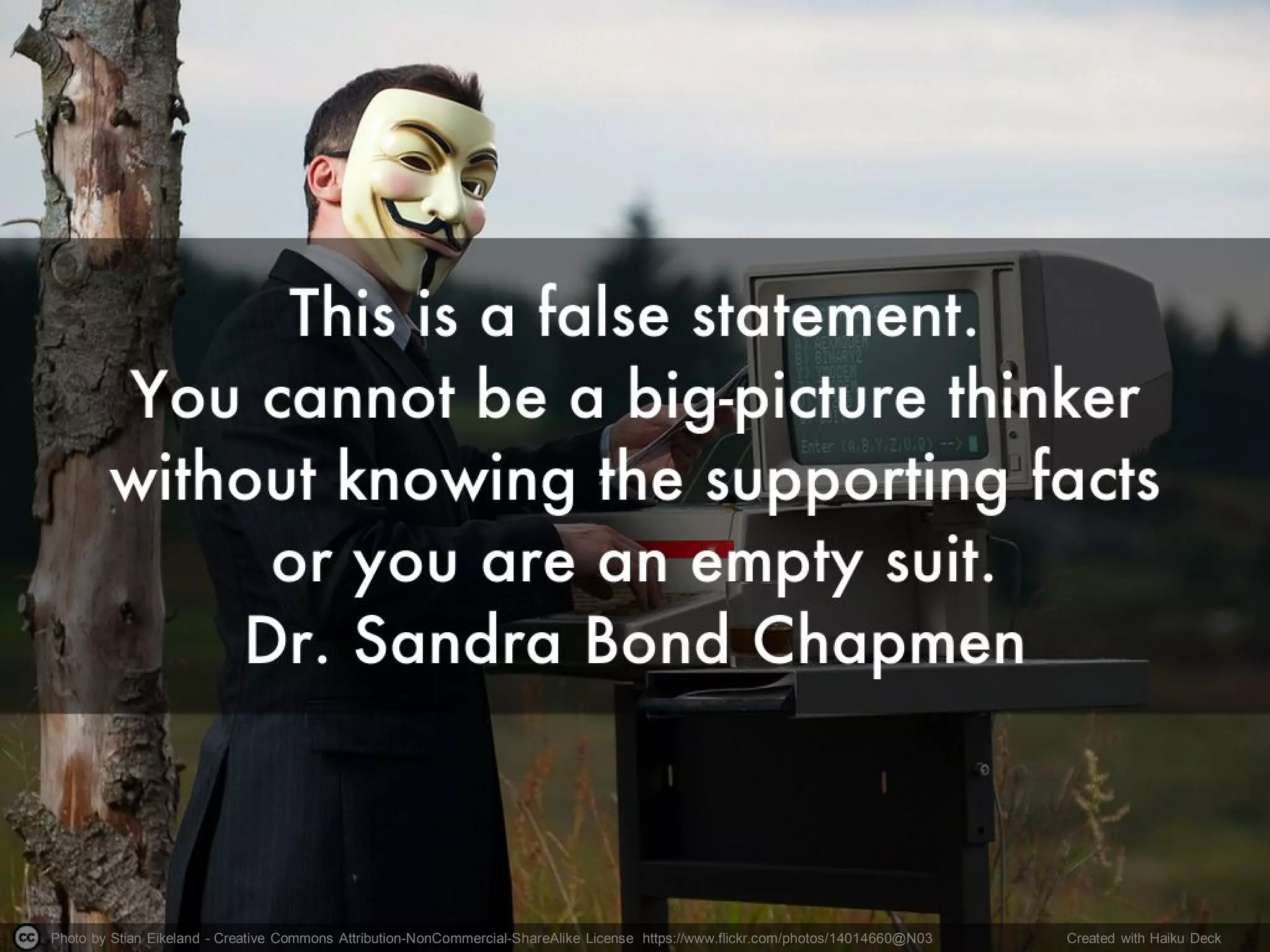 Photo by Stian Eikeland - Creative Commons Attribution-NonCommercial-ShareAlike License https://www.flickr.com/photos/14014660@N03 Created with Haiku Deck
 