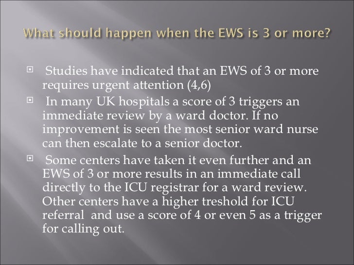 The early warning score (ews)