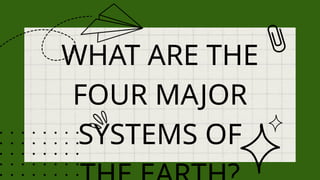 WHAT ARE THE
FOUR MAJOR
SYSTEMS OF
 