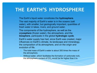 THE  EARTH’S  HYDROSPHERE ,[object Object]
