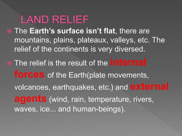 The earth’s relief | PPT