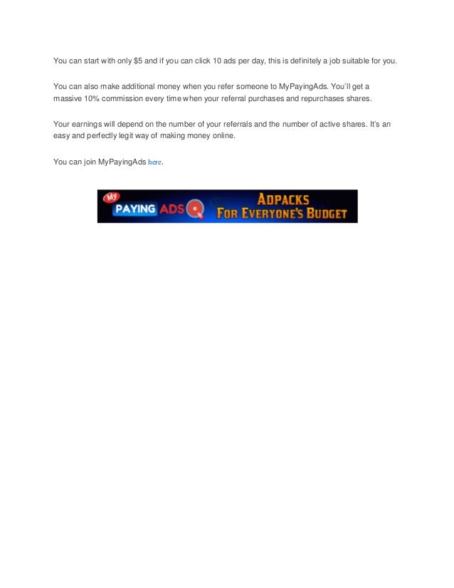 The easiest way to make money online with no skills – Mypayingads