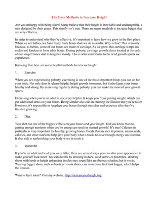 The easy methods to increase height | PDF