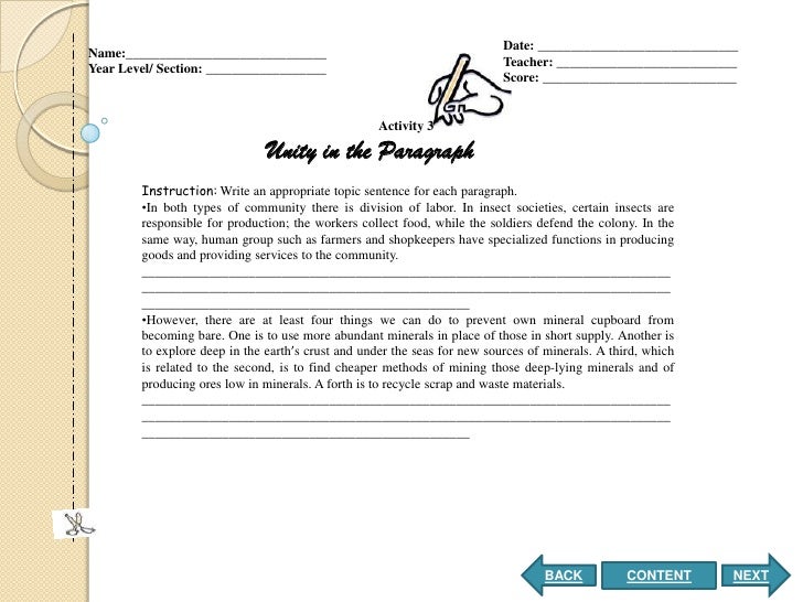 paragraph writing skill