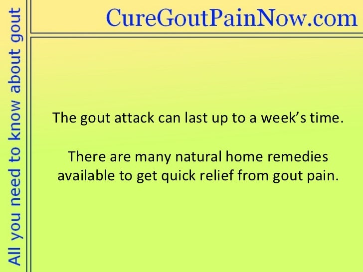Natural Remedies For Gout Attack Natural Remedies For Gout Attack