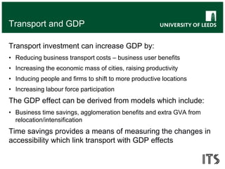 The economic basis of major transport decisions