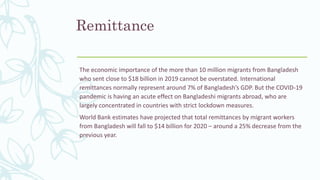 The economic impact of covid 19 in bangladesh | PPTX