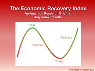 The Economic Recovery Index An Amárach Research BriefingJuly Index Results © Amárach Research 2009 