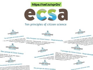 The ECSA Characteristics of Citizen Science