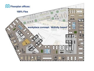 © 2013 Deloitte The Netherlands5
Floorplan offices:
workplace concept: ‘Activity based ’
100% Flex
 