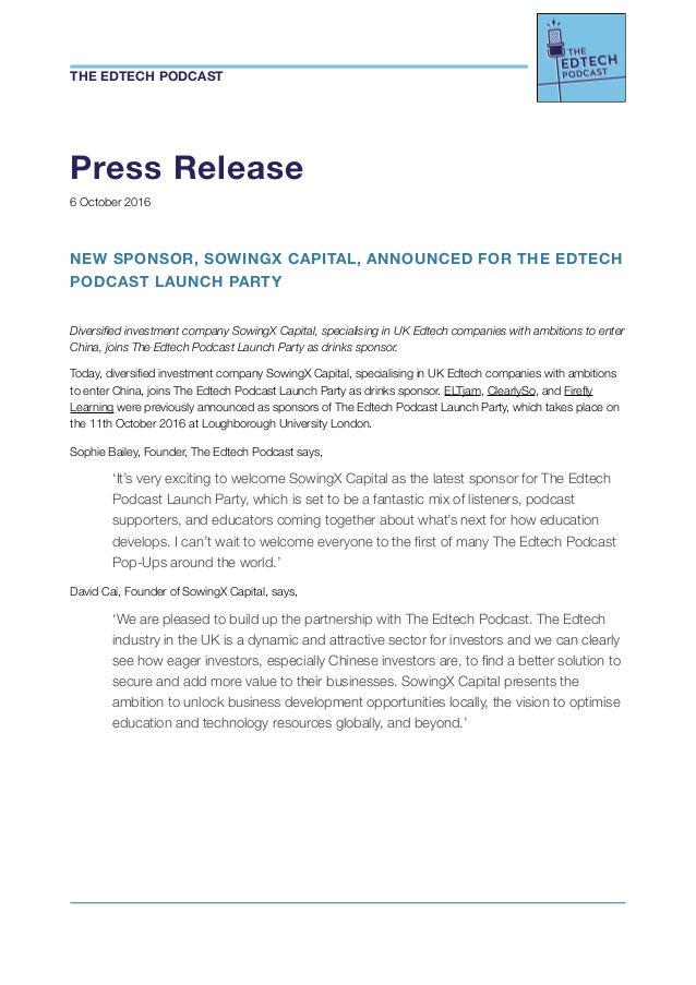the edtech podcast launch party new sponsor announcement